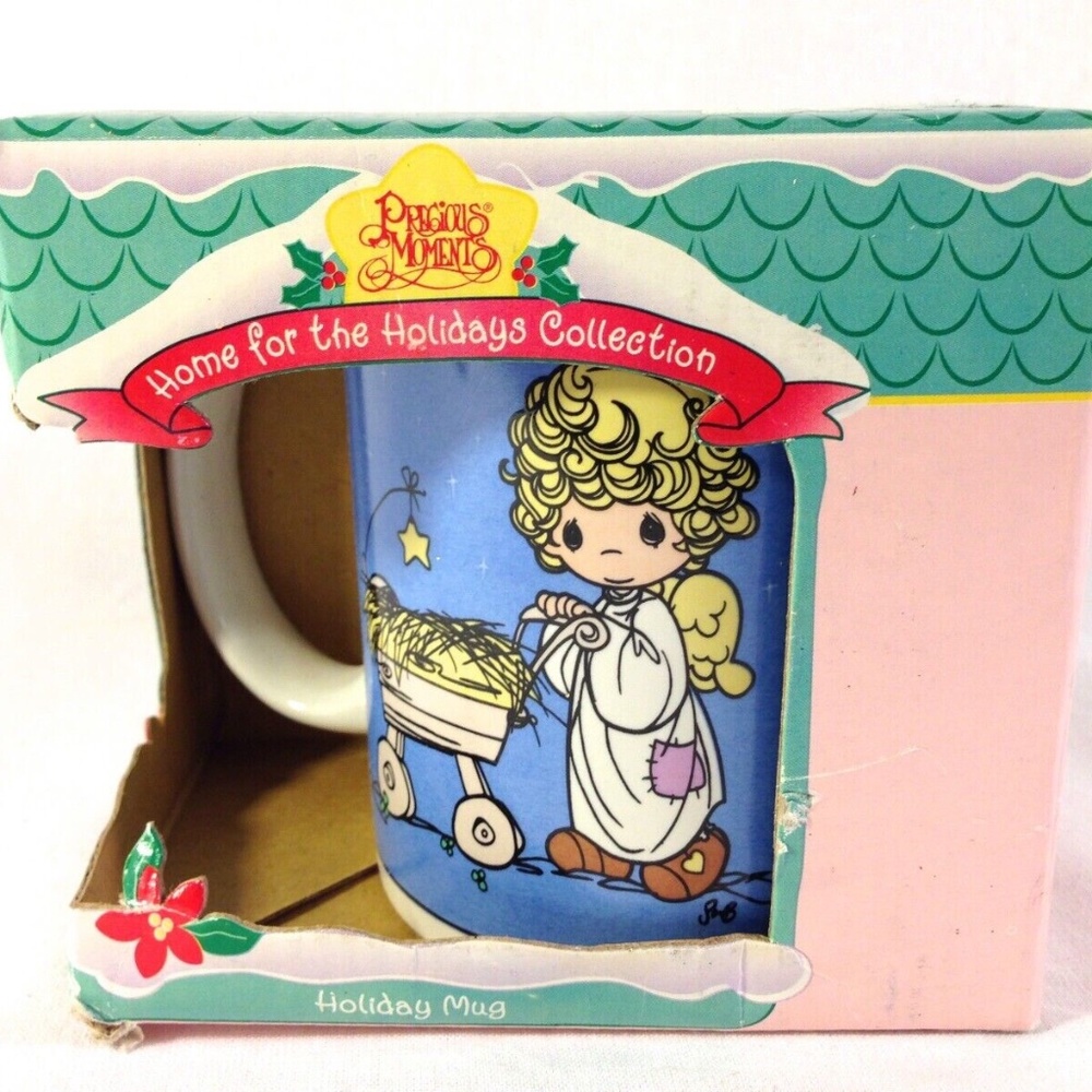 Vintage Precious Moments Collectible 1996 Holiday Mug Home for the Holidays NIB